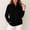 Black, variant on Women's Outerwear Jackets, Stand Collar Zip Front Long Sleeve with Pockets and Ribbed Trim, Casual Daily Wear for Women