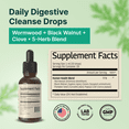 thumbnail image 2 of Wormwood Black Walnut Cloves Liquid - Cleanse, Detox for Humans with Papaya Leaf and Pumpkin Seed, Intestinal Guard Formula Supplement - 2 fl oz, 2 of 8