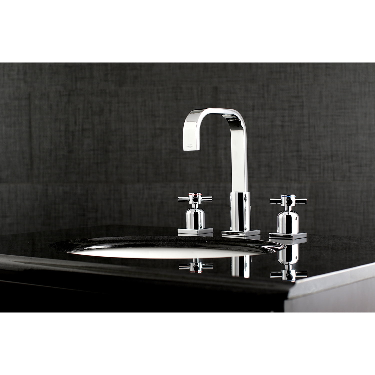 Kingston Brass Concord Widespread Bathroom Faucet with Satin Nickel Finish and Pop-up Drain