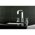 thumbnail image 2 of Kingston Brass Concord Widespread Bathroom Faucet with Satin Nickel Finish and Pop-up Drain, 2 of 6