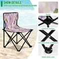 thumbnail image 4 of 600D Oxford Camping Chair Portable Foldable Chair Supports 220 lbs for Picnic, Fishing, Backpacking Lavender and Pink Flowers, 4 of 8