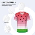 thumbnail image 3 of Hirioo Watermelon for Men's Baseball T-shirt Shirts Short Sleeve Casual Summer Button Stretch T Shirts,Size S-4XL-3X-Large, 3 of 7