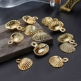 thumbnail image 4 of 100pcs Tibetan style Alloy Pendants Ocean Theme Lead Free & Nickel Free & Cadmium Free Shell Real 14K golden Plated 18.5x17x5mm Hole: 2.5mm, 4 of 4