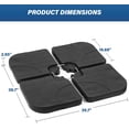 thumbnail image 2 of Base para sombrilla de patio YSSOA de 80 kg de capacidad con cierre en U, color negro, 2 of 5