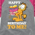 thumbnail image 3 of Garfield - Happy Birthday To Me - Toddler & Youth Girls Raglan Graphic T-Shirt, 3 of 4