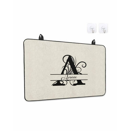 Stove Top Covers for Electric Stove, Letter A Glass Stovetop Cover Protector, Monogram Words Induction Cooktop Protector Oven Mat for Kitchen Countertop 36"x21"