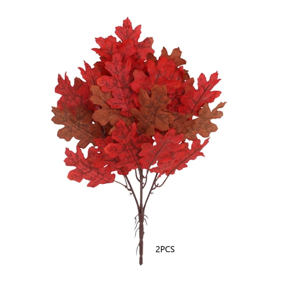 2 Pack Artificial Maple Leaf Bouquet, Fall Harvest Thanksgiving Decor, Vase Filler Photography Props For Indoor Outdoor Gift