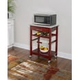 thumbnail image 5 of Linon Neyrey Mobile Kitchen Island with Speckled Granite Top, Wenge, 5 of 15