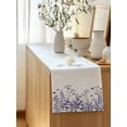 thumbnail image 5 of Table Runner 72 Inches Long for Kitchen Dining, Purple Spring Floral Dresser Scarf Farmhouse, Dining Table Decorations for Wedding/Parties, Watercolor Elegant Pastoral Flowers 18 x 72 In, 5 of 8