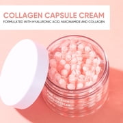 Mooyam Pink Collagen Capsule Cream, Face Moisturizer Lightweight Moisturizing Cream , Niacinamide for Uneven Skin Tone Glow hydration 140g
