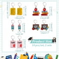 thumbnail image 2 of 20 Pcs Study Theme Stitch Markers Books Pencils Crochet Stitch Marker Charms Removable 304 Stainless Steel Clasps Locking Stitch Marker for DIY, 2 of 6