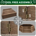 thumbnail image 2 of Stephan Roberts 31.5 in 2 Panel Wooden Christmas Tree Collar Hexagon, Brown, 2 of 10