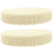 Eease 2pcs Stool Covers Fabric Round Elastic Chair Covers Stretchy Washable Stool Seat Slipcover