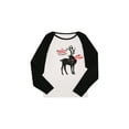 thumbnail image 4 of Family Matching Pajamas Set, Christmas Reindeer Raglan Tops and Plaid Trousers, 4 of 8