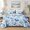 Blue-white, variant on Planets Quilt,Colorful Celestial Bedspread King with 2 Pillowcases. | Outer Space Colorful Stars Pattern Galaxy Bedding Set for Kids Boys Girls Room Decor,All-season Lightweight Celestial Bedding