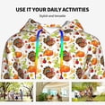 thumbnail image 4 of Wukai Holiday Thanksgiving Turkey Print Womens Hoodies Fleece Sweatshirts Long Sleeve Sweaters Pullover Fall Outfits Winter Clothes-Large, 4 of 7
