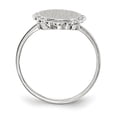 thumbnail image 2 of 14K White Gold Ring Band Signet 9.0x8.5mm Open Back, Size 5, 2 of 5