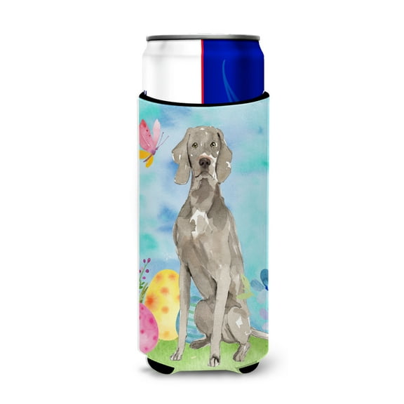 Carolines Treasures CK1896MUK Easter Eggs Weimaraner Michelob Ultra Hugger for slim cans Slim Can multicolor