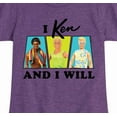 thumbnail image 3 of Barbie - I Ken And I Will - Girls Fitted Short Sleeve Graphic T-Shirt, 3 of 5
