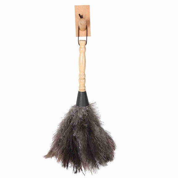 BIMZUC Anti-Static Ostrich Feather Duster with Wooden Handle for Dusting Home Decor and Electronics