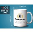thumbnail image 6 of Podcaster Mug White 11oz - Podcaster Definition One Who Talks - Microphone Podcast Journal Hosting Content Creator Creative Streaming, 6 of 7