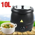 thumbnail image 4 of Loyalheartdy 10L Electric Soup Kettle Pot Soup Maker Stainless Steel Commercial Countertop Food Warmer 30°C-85°C (Black), 4 of 12