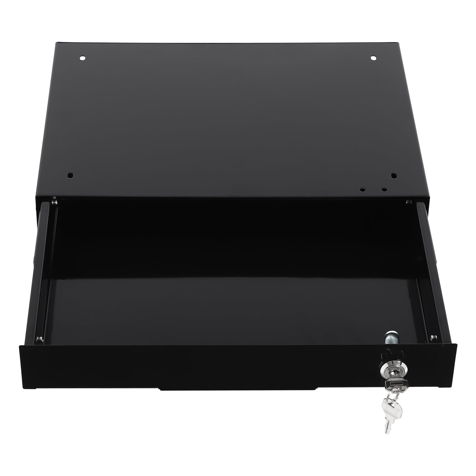 Black Iron Under Desk Mounted Sliding Pull-out Drawer, Modern Drawer Storage Organizer, Pull-out Drawer