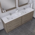 thumbnail image 6 of Alya Bath Sortino 84" Wood Bathroom Vanity with Acrylic Sink in Gray, 6 of 7