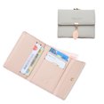 thumbnail image 3 of RFID blocking PU Leather Leaf Pendant Card holder Organizer Zipper coin wallet, 3 of 5