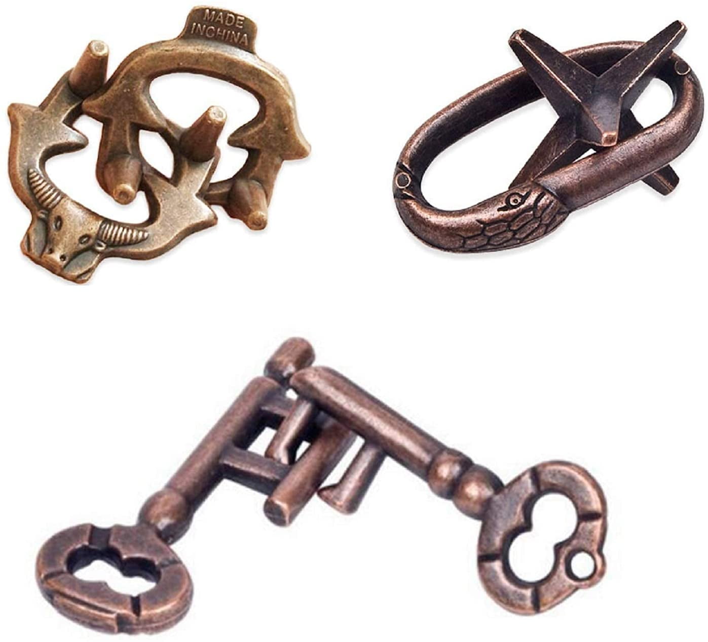 9 Piece Metal Puzzle Set - Brain Teaser Games For Adults & Teens With Solution Videos