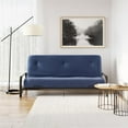 thumbnail image 2 of DHP Carson 8 Inch Thermobonded High Density Polyester Fill Futon Mattress, Blue, 2 of 2
