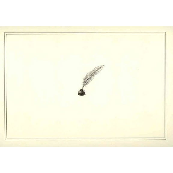 Note Card Quill Pen & Ink (Other)
