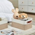 thumbnail image 3 of DECOMOMO Paniers de Rangement pour Étagères Bacs de Rangement Durables Petits (Beige et Blanc, Lot de 6), 3 of 6