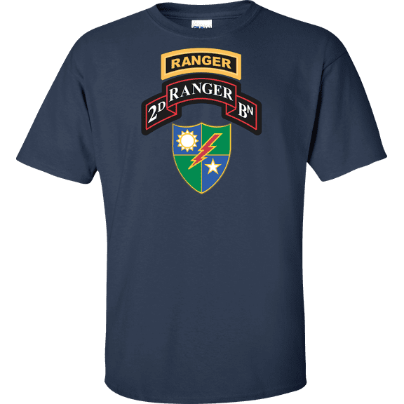 U.S. Army 2nd Ranger Battalion 75th Ranger Regiment With Ranger Tab T-shirt