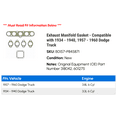 thumbnail image 2 of Exhaust Manifold Gasket - Compatible with 1934 - 1940, 1957 - 1960 Dodge Truck 1935 1936 1937 1938 1939 1958 1959, 2 of 2