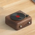 thumbnail image 4 of GJX Bluetooth CD Player with Built-in Speaker Playback Retro Design, Portable FM Radio Built-in Speaker (Wood grain), 4 of 4