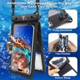 thumbnail image 6 of Waterproof Phone Pouch, Takfox [Up to 7" Large] 2 Pack Universal IPX8 Waterproof Cell Phone Case Dry Bag for iPhone 14 Pro Max/13/12/11/SE/8,Galaxy S23 Ultra/S22/S21 for Vacation- Black, 6 of 11