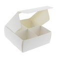 thumbnail image 2 of GRETEL BAKING Cajas de golosinas con ventana y divisores | 4 compartimentos medianos | 15.24 x 15.24 x 6.1 cm | Cajas de regalo de San Valent&iacute;n, embalaje de productos horneados, caja para g, 2 of 8