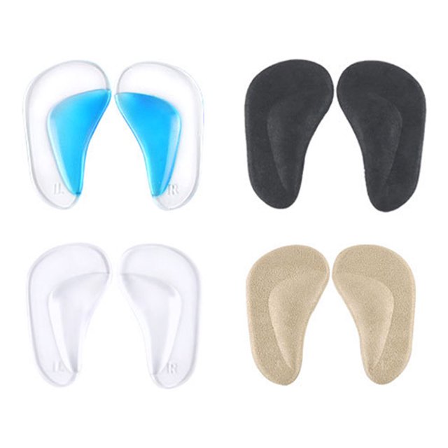 4 Pairs Gel Arch Support Cushions Reusable Foot Arch Support Pads for