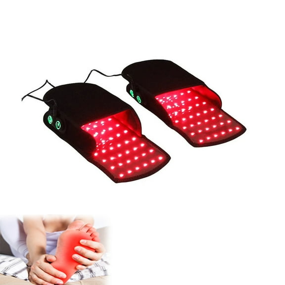 One Pair Of Red Light Therapy for Feet Pain Relief LED Light Therapy Slipper Device for Foot Toes Instep Heel Home Use
