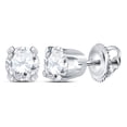 thumbnail image 2 of Boucles d'Oreilles Clous Solitaires en Diamant Rond Unisexes en Or Blanc 14kt 3/8 Cttw, 2 of 2