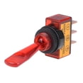 thumbnail image 2 of SPST Latching Rocker Toggle Switch Red Color LED Light 20A 12V 3P ON-OFF, 2 of 3