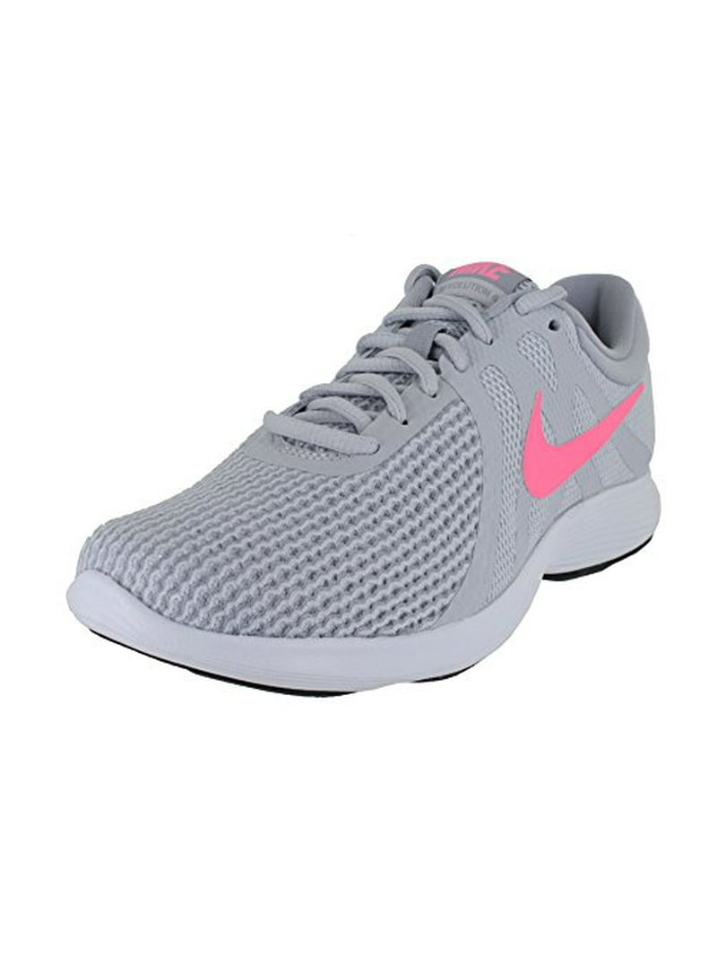 Women's Nike Revolution 4 Running Shoe Wide Pure Platinum/Sunset Grey - Walmart.com