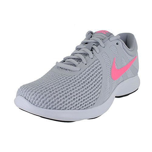 Women's Nike Revolution 4 Running Shoe Wide Pure Platinum/Sunset Grey - Walmart.com