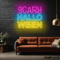 thumbnail image 3 of Craftnamesign Scary Halloween Neon Light Wall Sign For Halloween Holiday Decor, 3 of 5