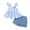 Blue plaid, variant on Younger Tree Baby Girl Clothes Outfits Summer Sleeveless Ruffle Bowknot Dress Top Shorts Set 2PCS for 18-24 Months