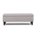 thumbnail image 6 of Simpli Home Monroe 48 inch Wide Contemporary Rectangle Storage Ottoman in Cloud Grey Linen Look Fabric, Assembled, 6 of 6