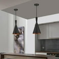 thumbnail image 2 of CAROL 2- Pendentif de style moderne noir et or, 2 of 2