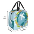 thumbnail image 2 of Pofeuu Dreaming Travel Print Lunch Bag Lunch Box Large Capacity Insulated Lunch Bag for Adult, Leakproof Reusable Lunch Tote Bags for Work, 2 of 5