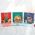 thumbnail image 2 of Tarjetas De Navidad Tarjeta De Regalo De Navidad Pequeña Con Sobres Y Pegatinas Tarjetas De Felicitación Navideñas 3D Con Papá Noel, Muñeco De Nieve, Renos Y Árbol De Navidad (1 Paquete De 3 Unidade, 2 of 8